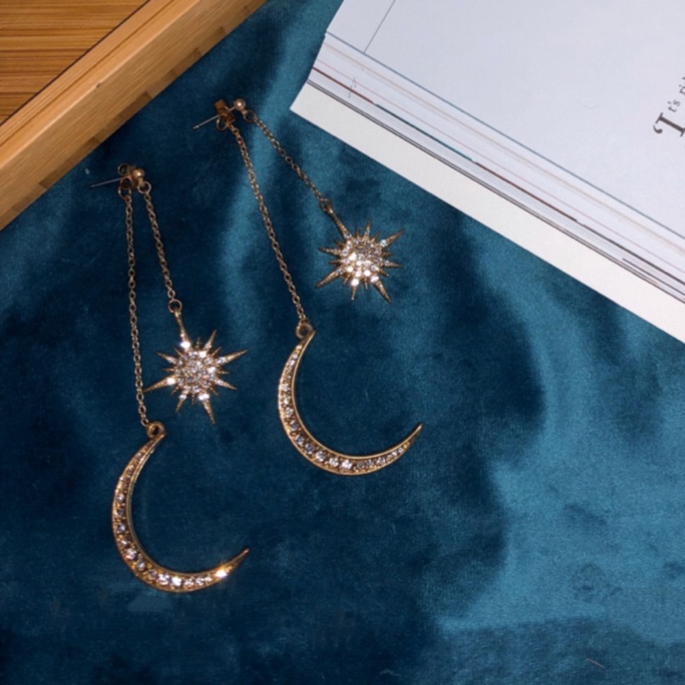 Star Moon Earrings